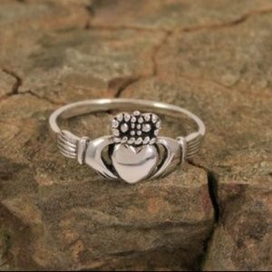 Traditional Irish Claddagh Ring Sterling Silver